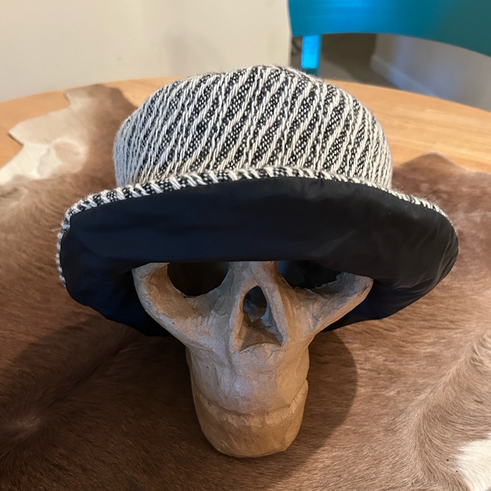 Elvis Pompilio Wool reversible all weather Striped Bucket Rare Vintage Hat